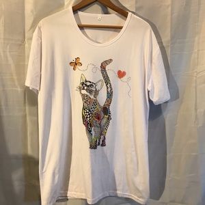 Colored Cat in Spring T-Shirt Size 3x Dri Fit NWT